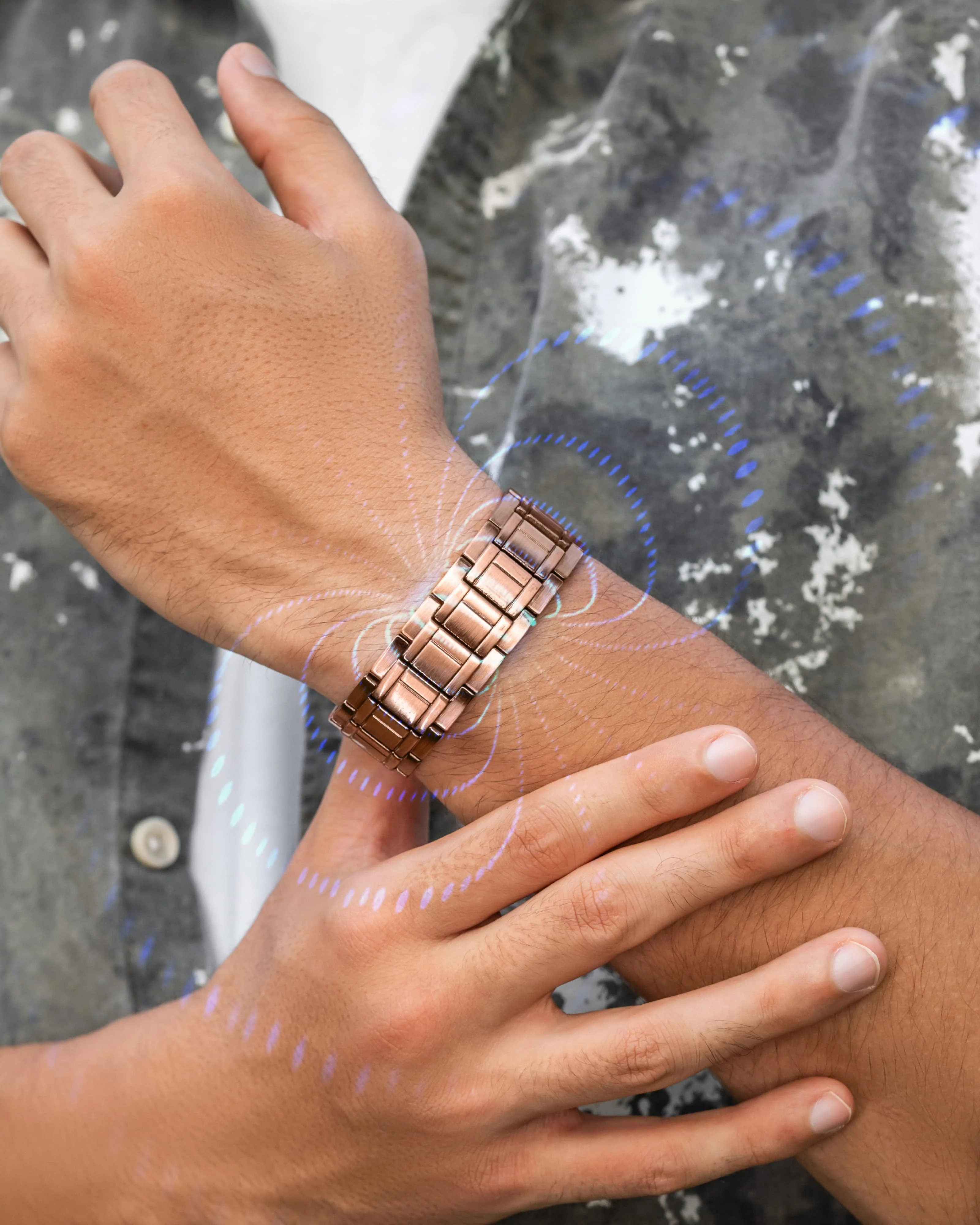 3x Strength Copper Magnetic Bracelet for Men (Stealth) - Image 9
