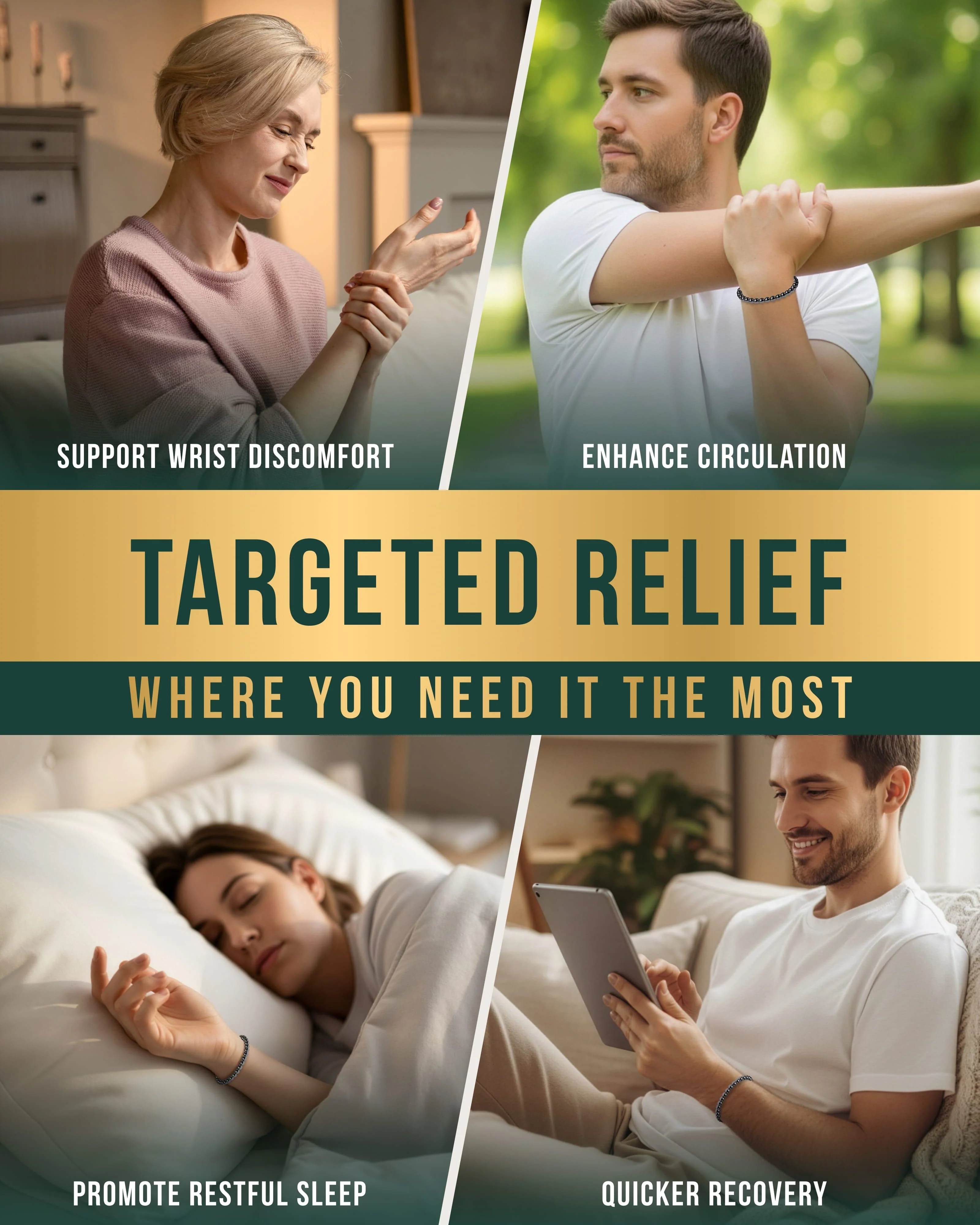 High Power Magnetic Hematite Bracelet Classic 8mm Bead - Image 7