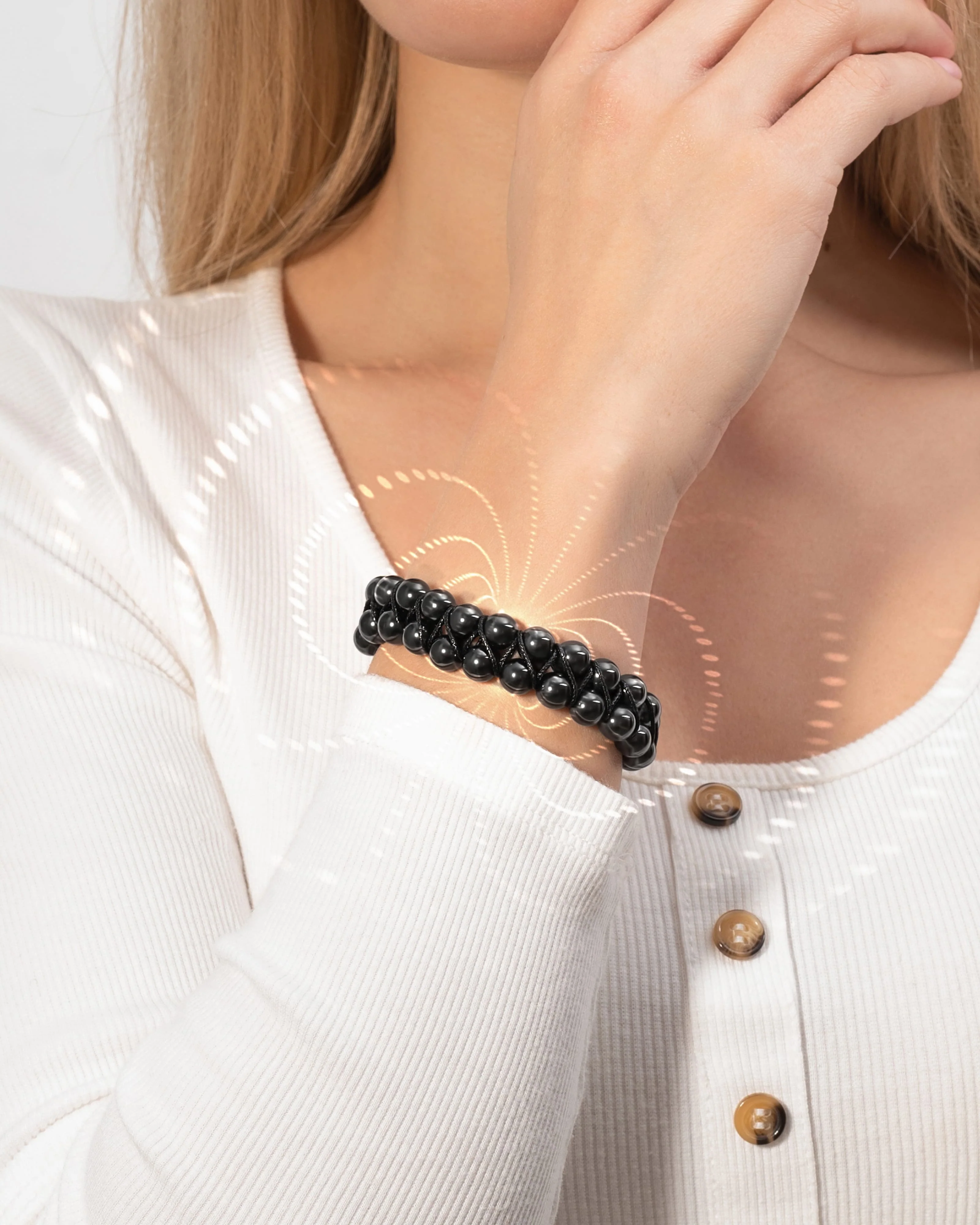 High Power Magnetic Hematite Bracelet Double Row - Image 9