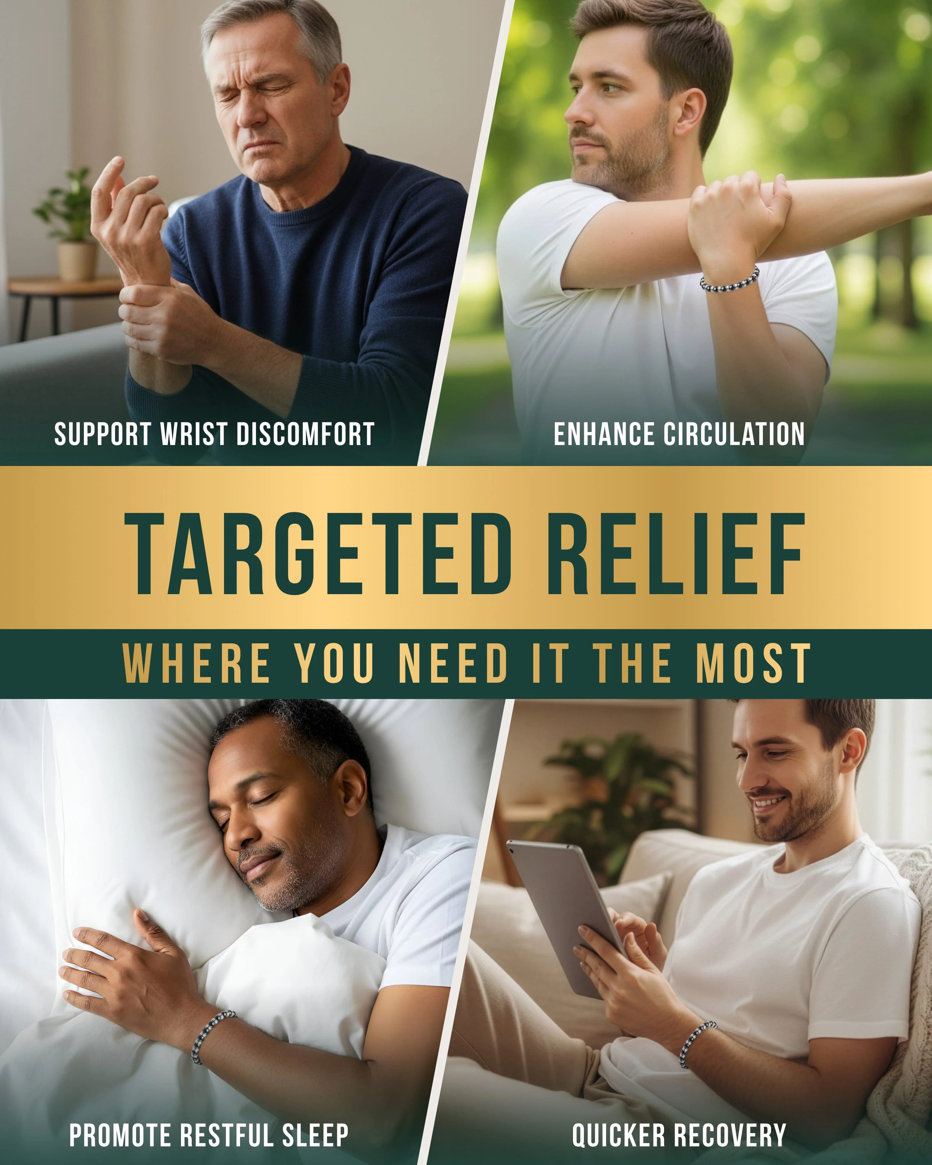 High Power Magnetic Hematite Bracelet Silver Titan - Image 7