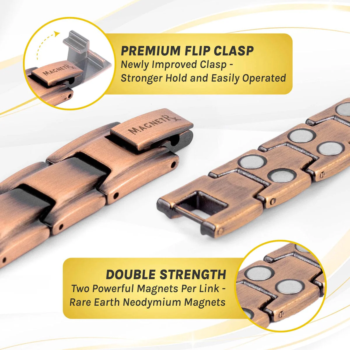 Ultra Strength Pure Copper Magnetic Therapy Bracelet (Leo) - Image 4