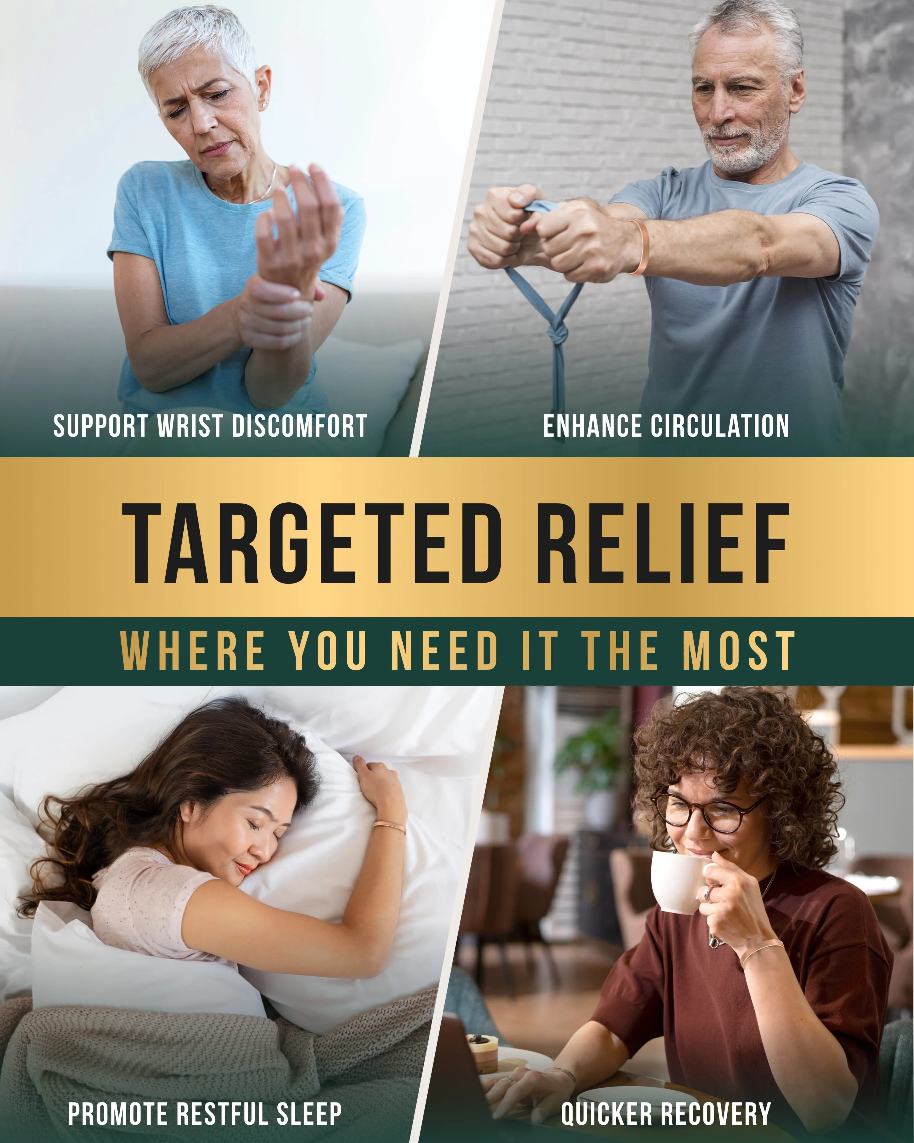 Magnetic Therapy Copper Cuff Bracelet - Image 3