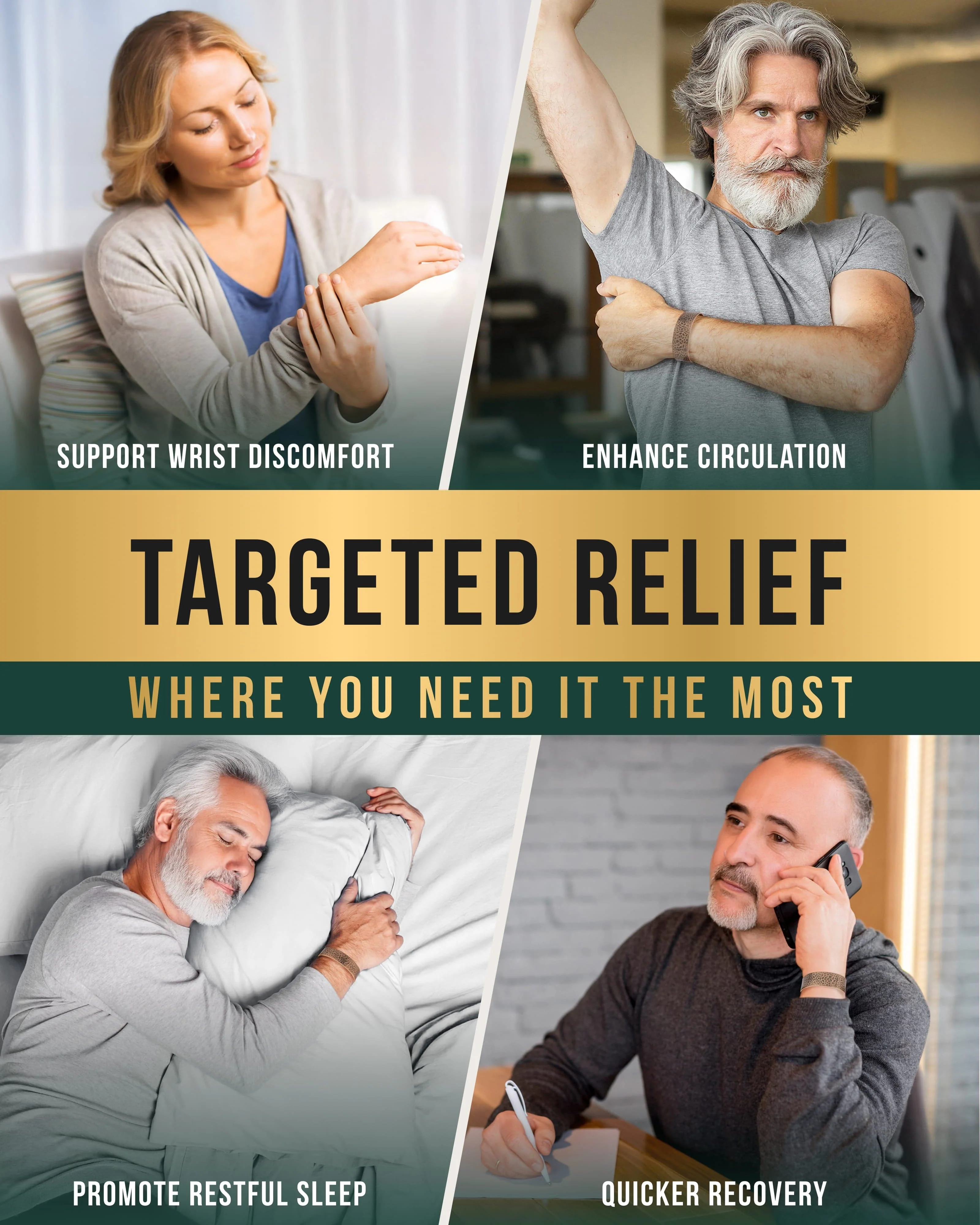 Mega Strength Magnetic Therapy Bracelet Wide Hammered Copper Cuff - Image 3