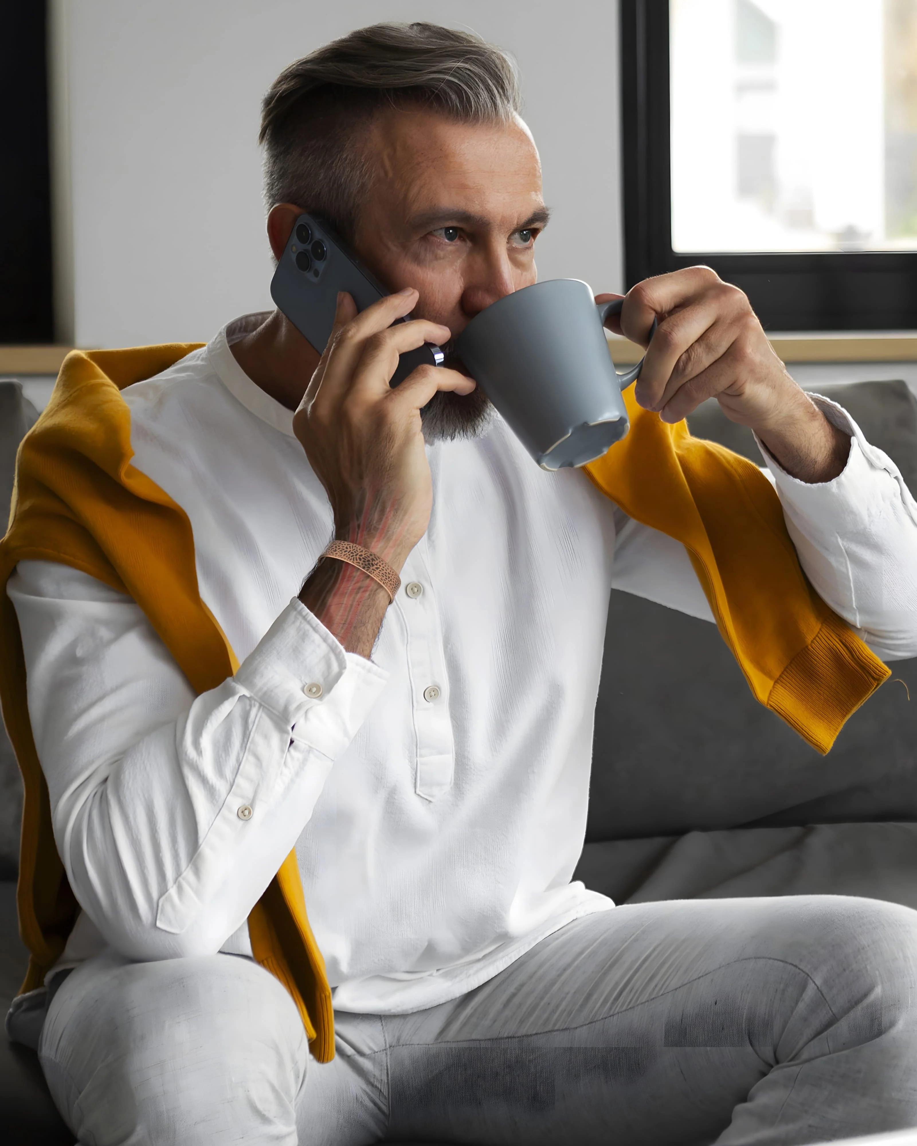 Mega Strength Magnetic Therapy Bracelet Wide Hammered Copper Cuff - Image 6