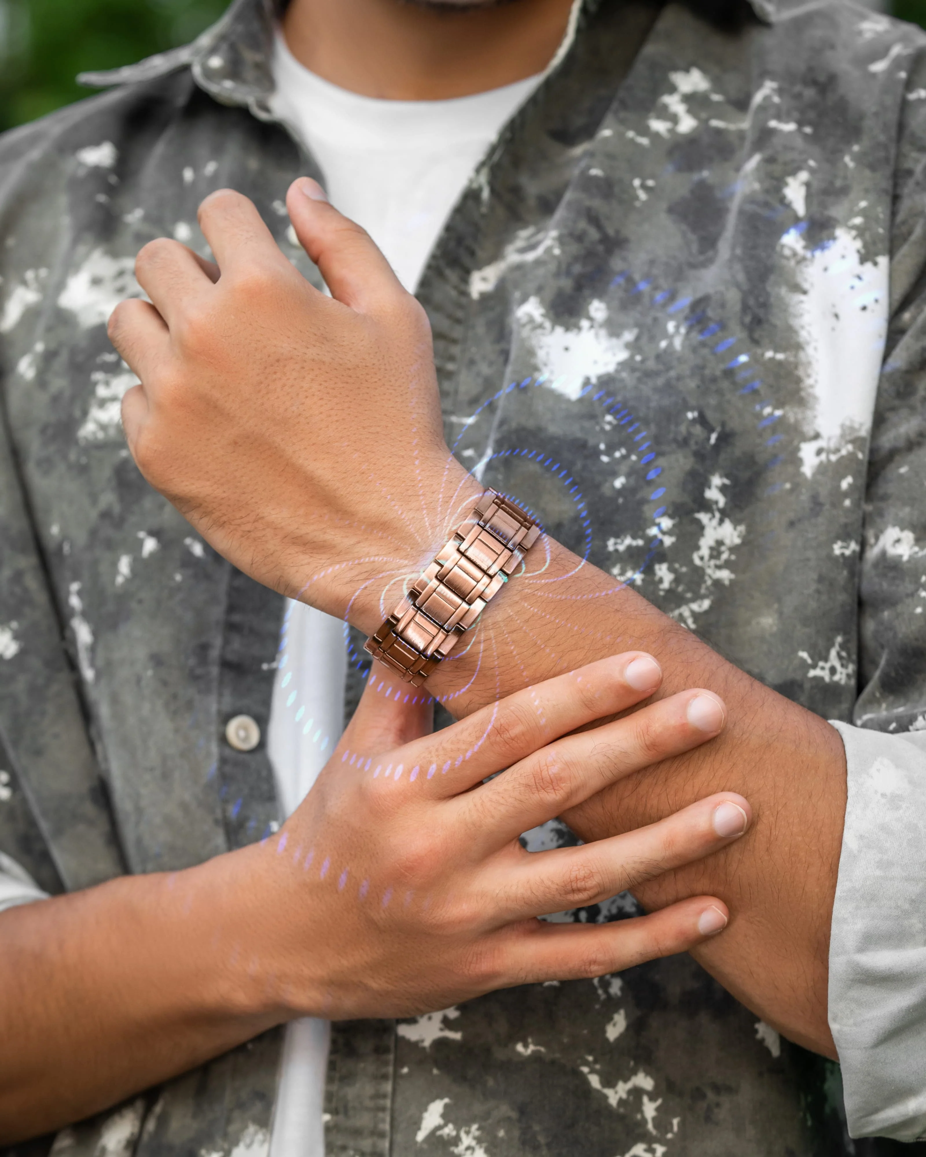 Men’s Copper 3X Magnetic Bracelet Duo – Stealth & Legacy - Image 3