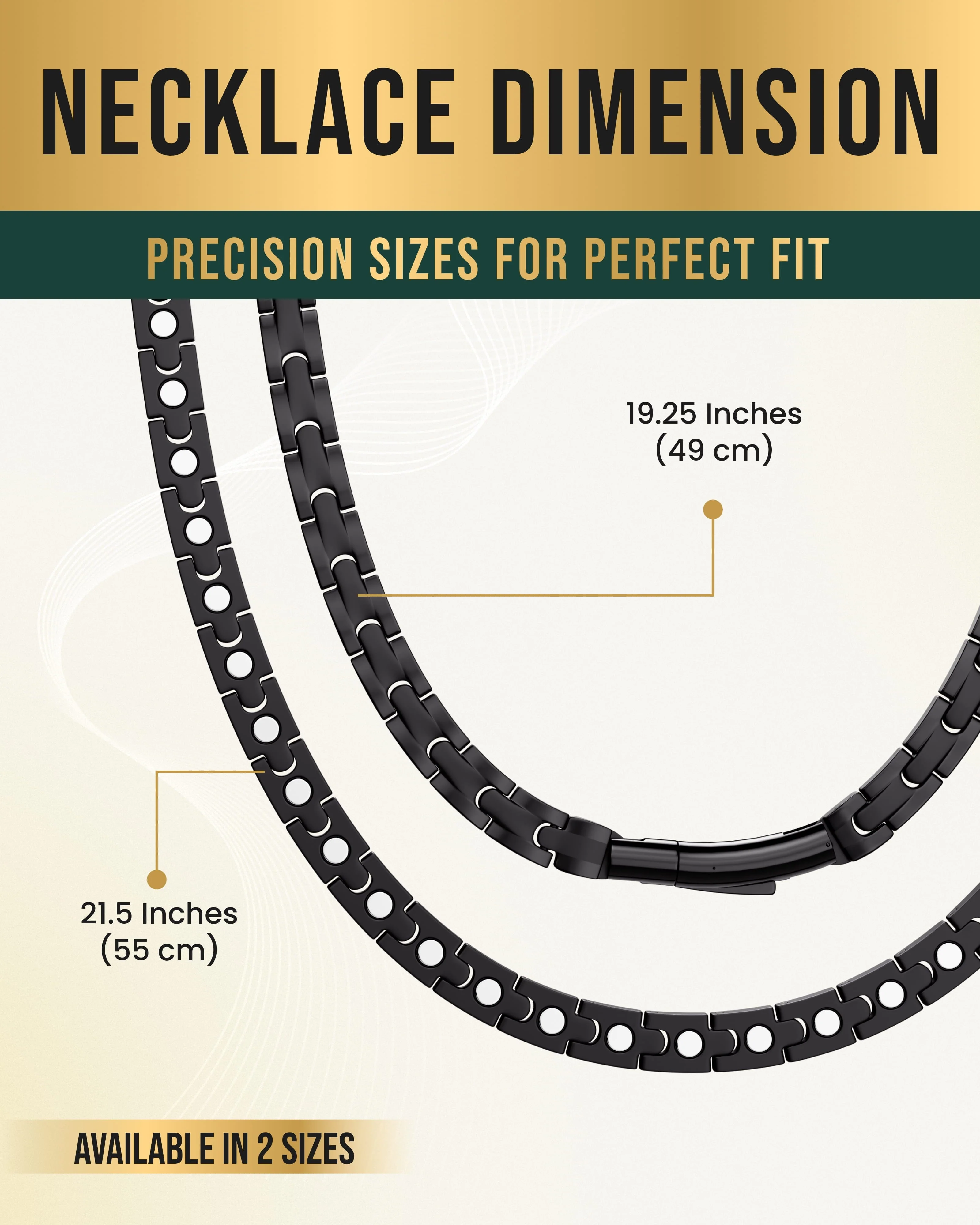 Powerful Black Titanium Magnetic Therapy Necklace - Image 6