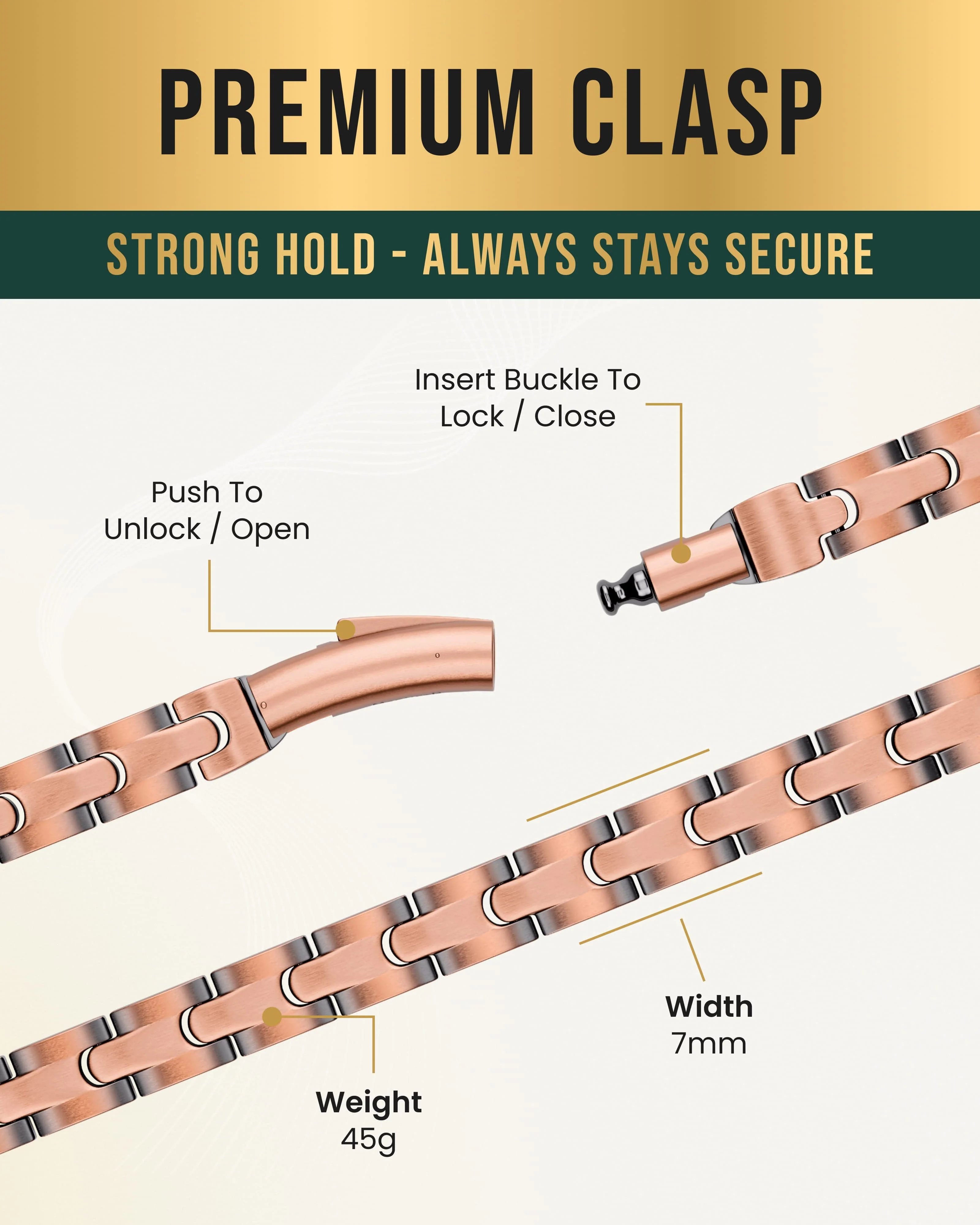 Powerful Copper Magnetic Therapy Necklace Classic Chain - Image 4