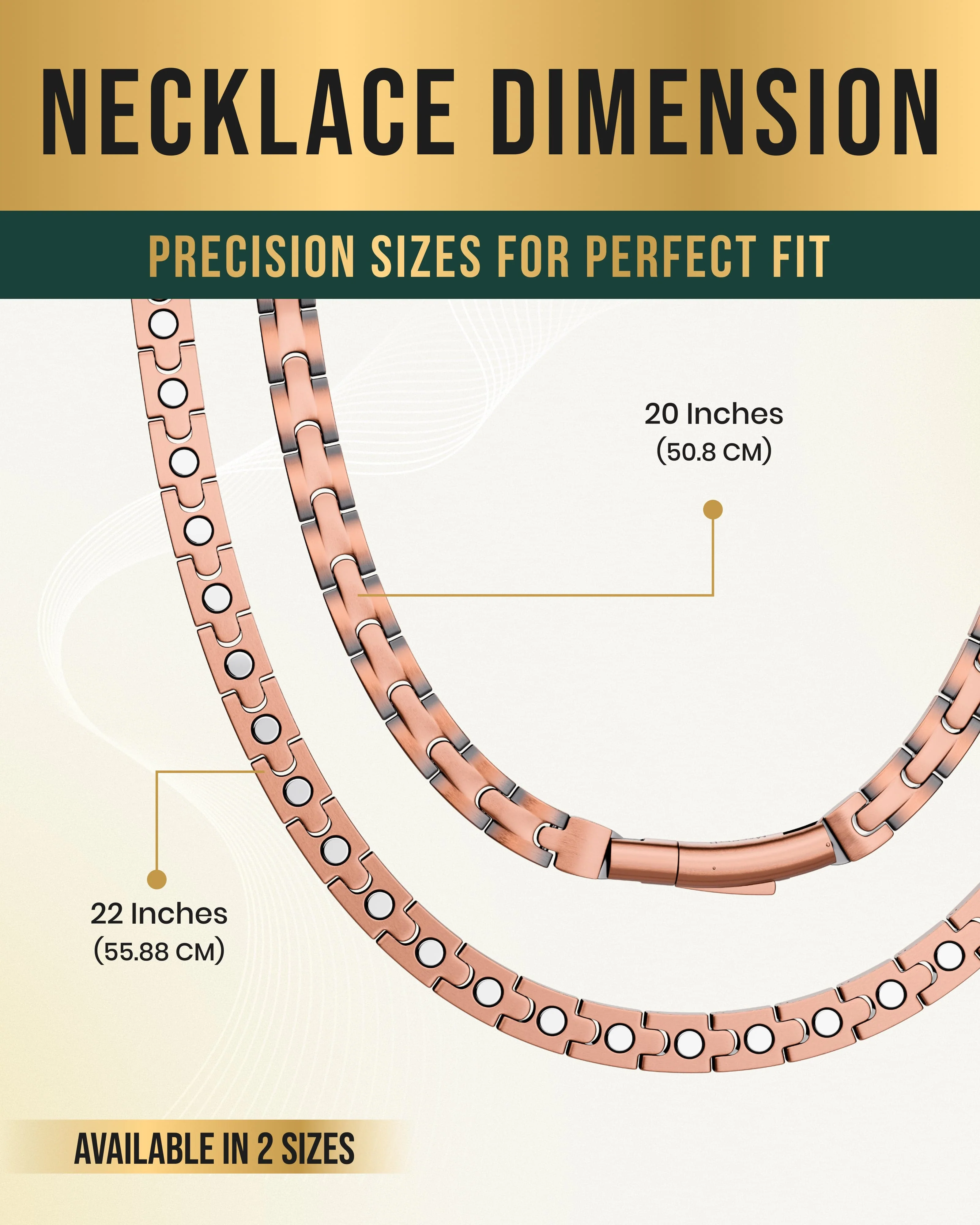 Powerful Copper Magnetic Therapy Necklace Classic Chain - Image 5