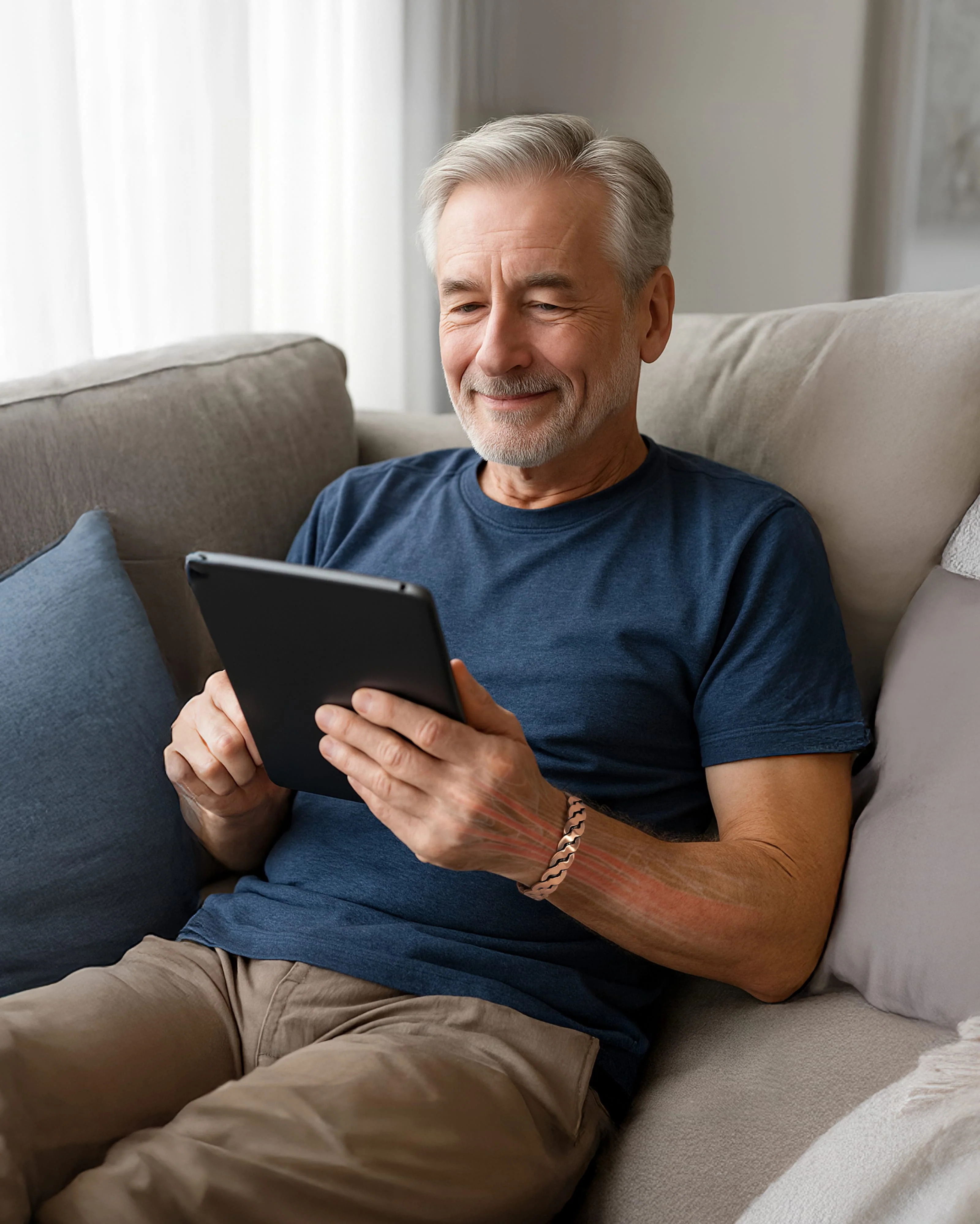 Rugged Twist Copper Magnetic Therapy Bracelet Bangle - Image 6