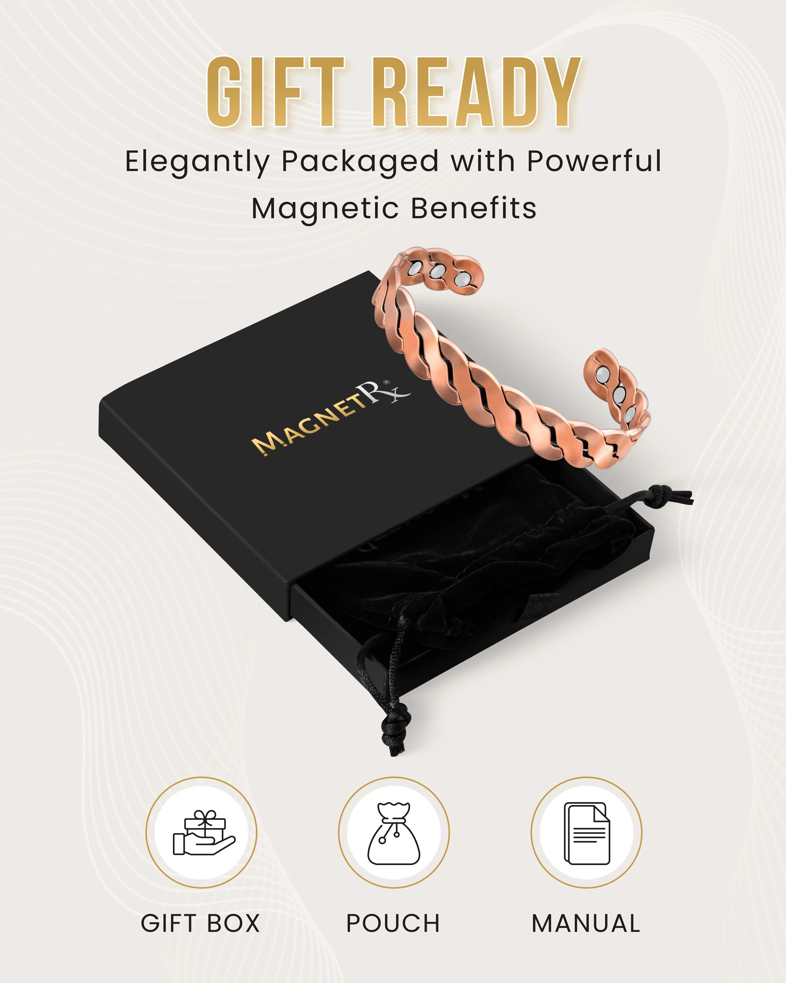 Rugged Twist Copper Magnetic Therapy Bracelet Bangle - Image 8