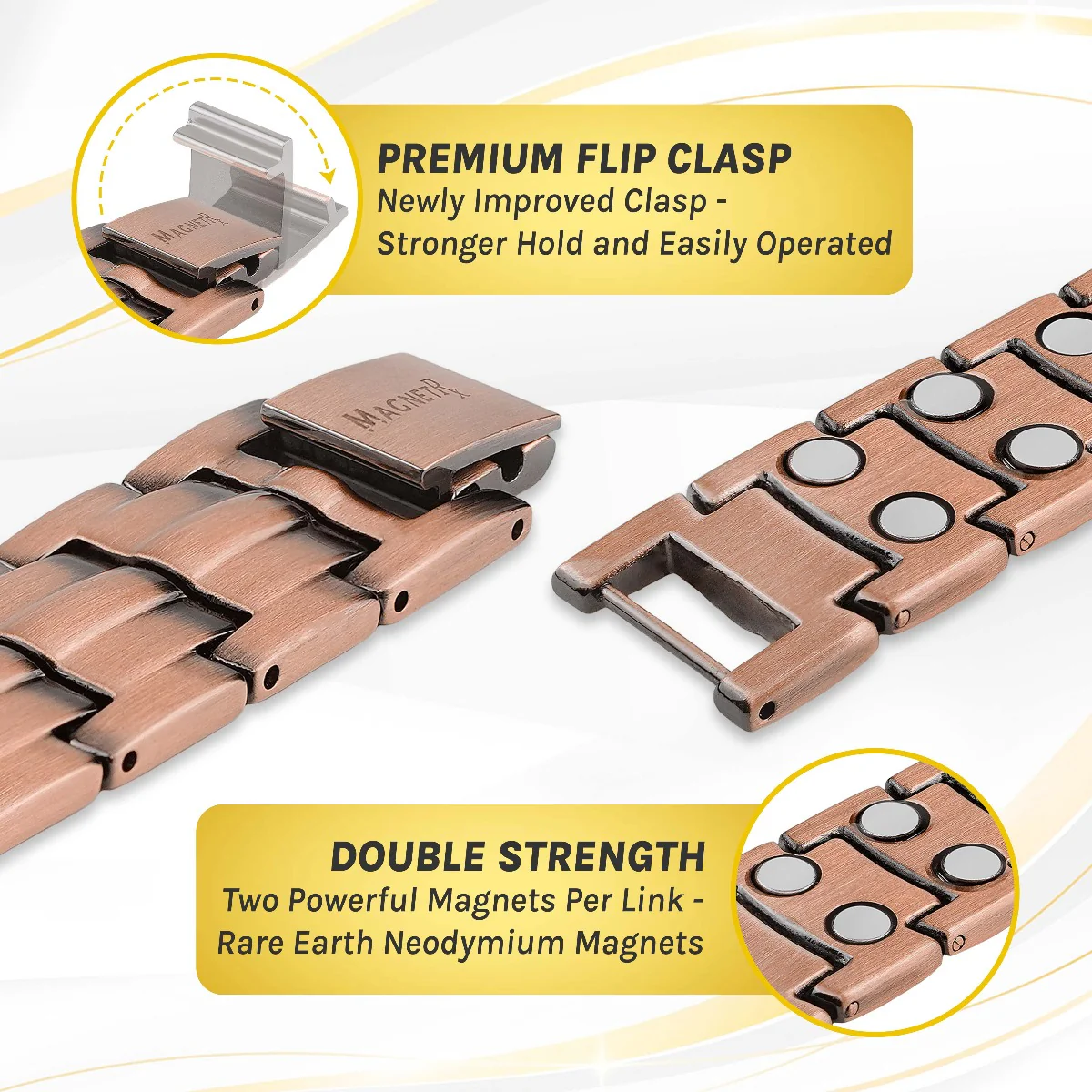 Ultra Strength Pure Copper Magnetic Therapy Bracelet (Classic) - Image 5