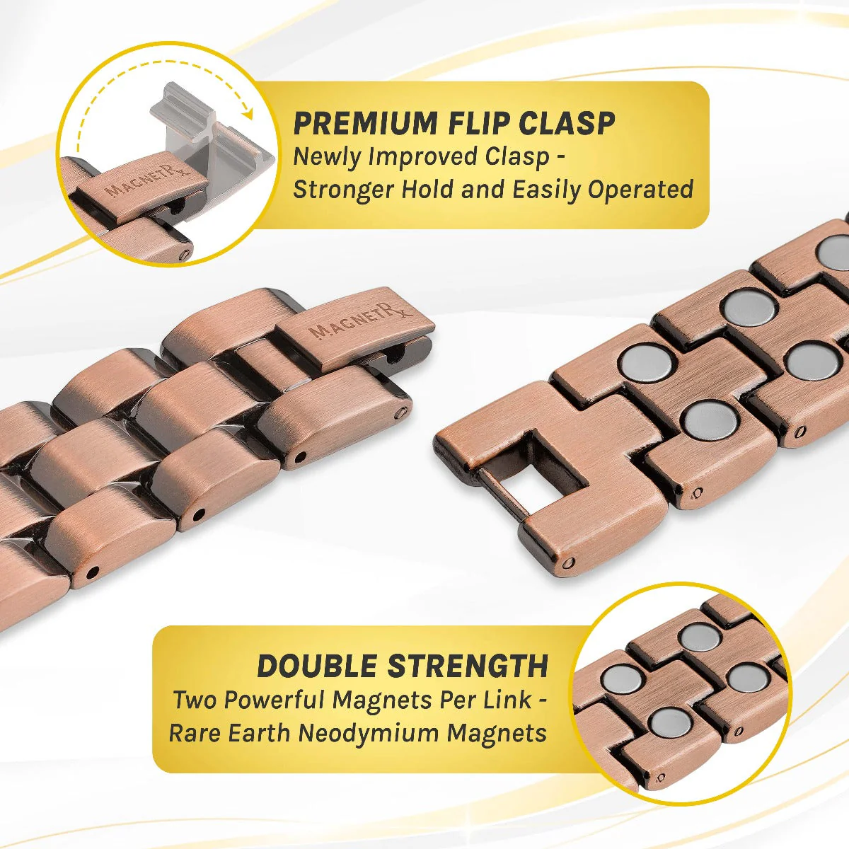 Ultra Strength Pure Copper Magnetic Therapy Bracelet (President) - Image 5