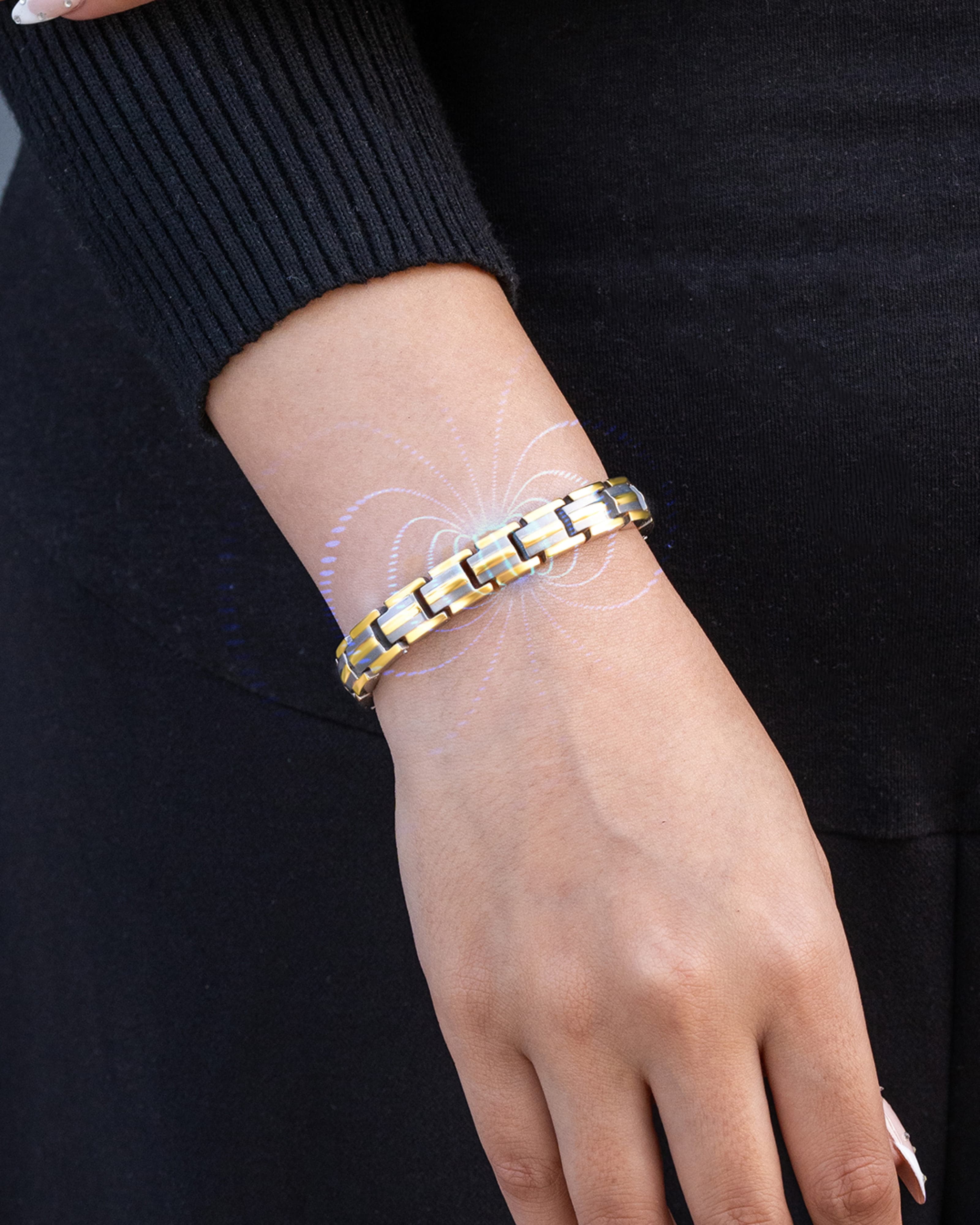 Women’s EllipseMAX Magnetic Bracelet Duo – Silver & Silver/Gold - Image 3