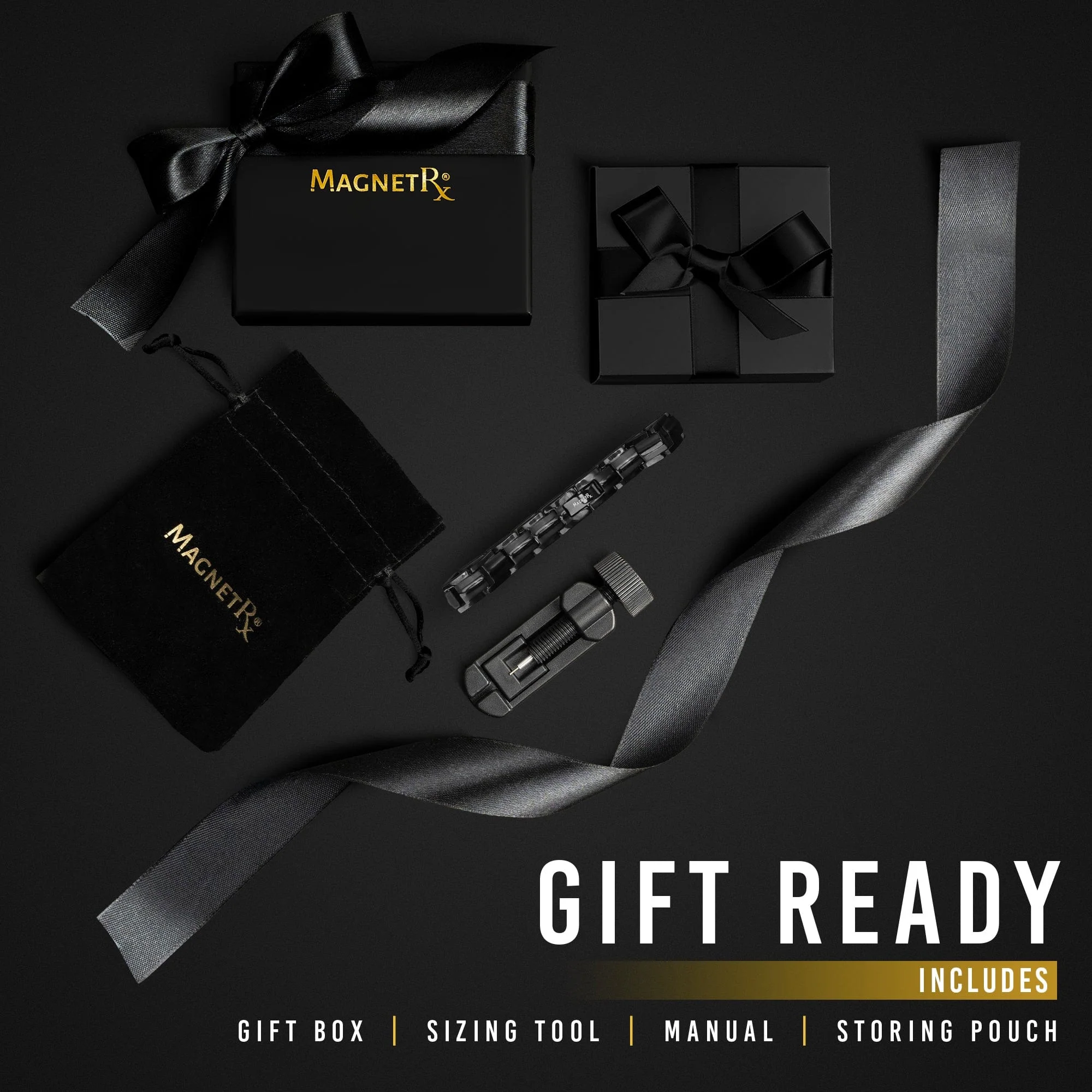 Women's Ultra Strength Magnetic Therapy Bracelet Black Titanium - Image 8