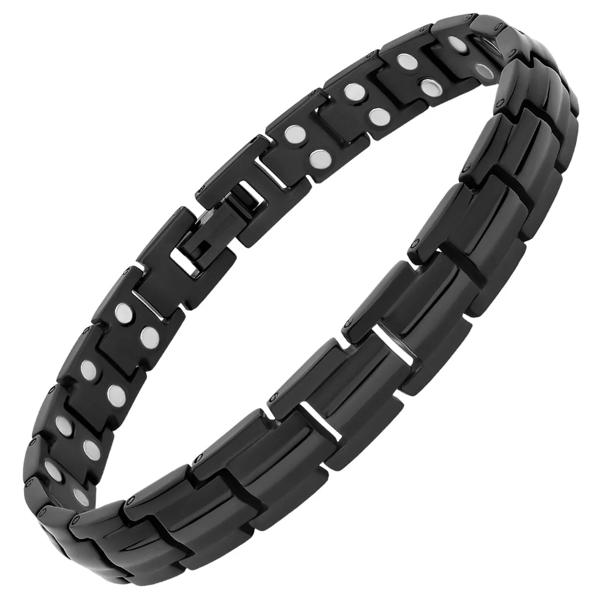 Women's Ultra Strength Magnetic Therapy Bracelet Black Titanium - Image 9